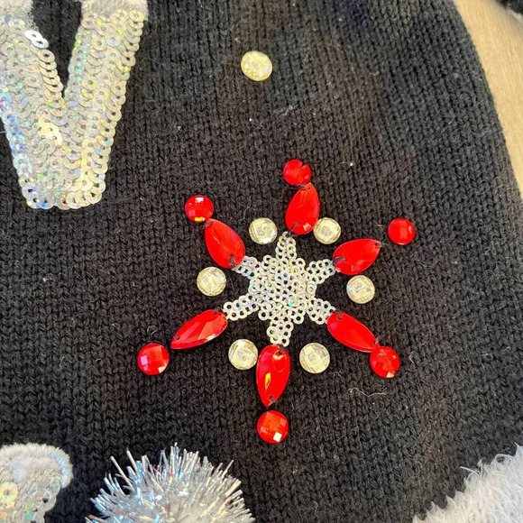 Womens Holiday Time "Snow Way" Christmas Sweater - M - Picture 3 of 6